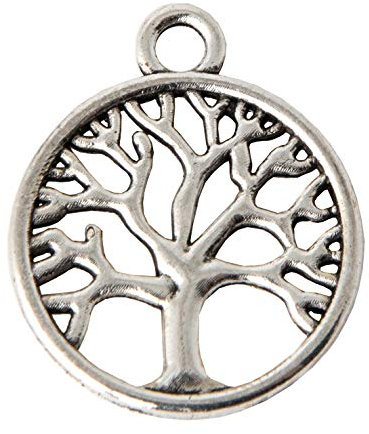 12 PEZZI Ciondolo Albero della vita cerchio decorazione bomboniera
