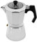 ROSSETTO Cafetière Italienne Express en Aluminium - Couvert Transparent (6 Tasses)