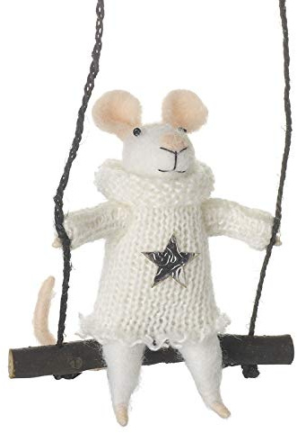 Heaven Sends Felt Mouse on Swing Christmas Tree Decoration