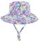 LACOFIA Kleinkind Baby Sonnenhut Kinder Mädchen Sommer Mütze UPF 50+ Hut für Strand Schwimmen Schwimmbad Breiter Krempe/Schnell Trocknend Lila 3-7 Jahre