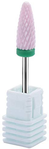 Brocas de cerámica para fresado de uñas, 5 Tipos de Cabezales de molienda Profesionales con Forma de Cilindro de cerámica Taladro de uñas Rueda de molienda Cabeza de molienda Accesorios(23ST)
