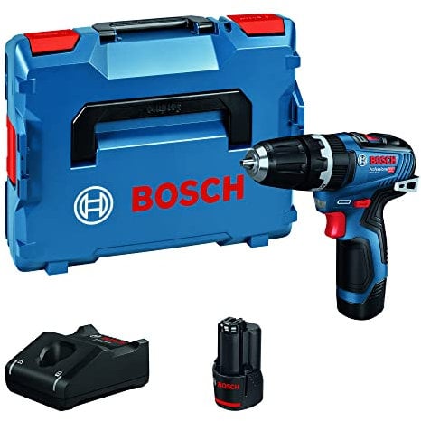 Bosch Professional 12V System Akku Schlagbohrschrauber GSB 12V-35 (Drehmoment hart/weich 20/35 Nm inkl. 1x Gürtelclip, 1x Bithalter, L-BOXX, ohne Akku/ Ladegerät)