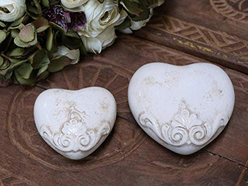 Chic Antique Zauberhaft schönes Dekoherz Herz glasiert Deko Herz Keramik Marcy Ø8,5cm 39274-19