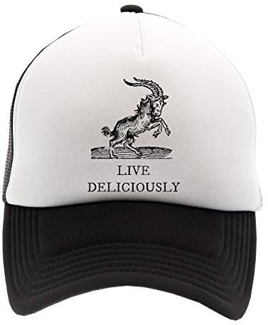 Hopestly Goat Live Deliciously Kappe Baseball Unisex Herren Damen Erwachsene Einstellbar Cap Unisex Men's Women's