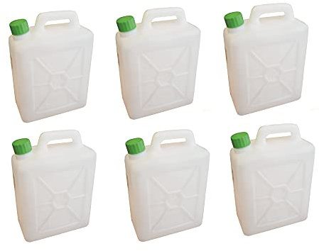 SICIGNANO ECOPLAST Lot de 6 bidons d'eau pour liquides de 2 litres