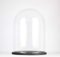 EMH Handmade Clear Circular Large Glass Display Cloche Dome with Black Wooden Base 30 x 25 cm