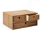 KIRIGEN Wooden Desktop Organizer Office Supplies Filing Tidy Storage Shelf Storage Cabinet Jewelry Organizer with 3 Drawers Dark Brown