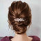 Yheakne Haarspange mit Perlen und Kristallen, goldfarben, Strass, glitzernd, Braut-Kopfschmuck, dekorativer Kopfclip, Haarschmuck für Damen und Mädchen (Gold mit Champagner)