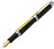 Xezo Visionary Brass and Aluminum Fine/Extra Fine Fountain Pen, Speed Yellow and Black Lacquer. Numbered in Limited Edition of 500. Classic Art Deco Color Disposition, Retrofuturistic Body Style