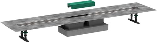 hansgrohe uBox universal Komplettset (Installationsset + Grundkörper) 1200mm für flache Installation von hansgrohe Duschrinnen Fertigsets (RainDrain Rock und RainDrain Match), Bodenablauf Dusche