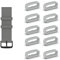 KUTEWEU 10 Stück Silikon Armbänder Schlaufe,Ersatzband Band Loops, Armband Schlaufe,Uhrenarmband Halter Keeper Verschlussring Ersatz Schlaufen für Watch armband (22mm, Grau)