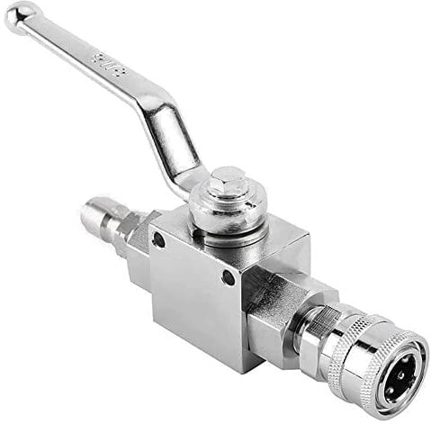 Hopbucan 4500PSI Ball Valve Kit Switch with 3/8Inch Quick Plug Connector for Pressure Washer Hose Pump