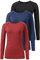 Star Vibe 3 Pack Dry Fit Long Sleeve Tshirt for Women Moisture Wicking Long Sleeve Tee Outdoor Compression Running Workout Tops Black/Navy/Wine Red S