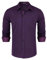 HISDERN Mens Purple Shirt Long Sleeve Formal Casual Dress Shirt for Men Business Regular Fit Button Down Work Wedding with Pockets XL