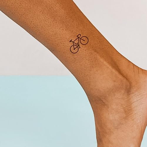 Inkster Tattoo - einfaches Fahrrad Tattoo | Temporäres Tattoo mit EU-Kosmetikzertifizierung | wasserfest + vegan | revolutionäres 2-Wochen-Tattoo | Fake Tattoos und Klebetattoos für Erwachsen