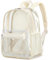 Transparenter Mini-Rucksack, leicht, durchsichtig, für Schule, Arbeit, Sport, Stadion, Sicherheit, Beige, Mini, Tagesrucksack