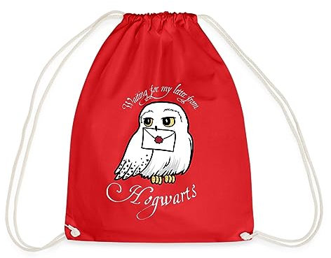 Spreadshirt Harry Potter Hedwig Brief Turnbeutel, One size, Rot