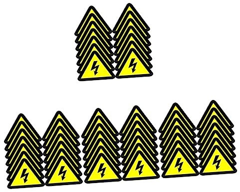 SOLUSTRE 100 Stk Logo-aufkleber Elektrische Warnaufkleber Hochspannungszeichen Aufkleber Für Elektrische Etiketten Hochspannungs-warnschilder Gefahrenwarnzeichen Dreieck Etikettenaufkleber