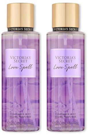 Vittoria Seecret Acqua Profumata Body Mist Nuove Fraganze Shimmer 250 ML (Love Spell, 2 Pezzi)