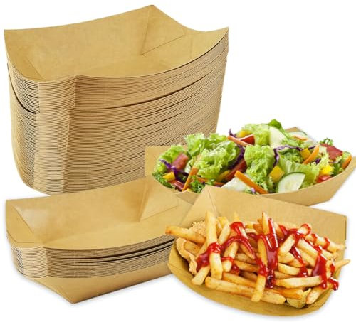 80 Pièces Bols à Frites en Carton,Bols en Carton,Bol de Restauration Rapide en Carton,pour Frites,Collations,Macarons et Autres Aliments,L'observation,Magasins,Fêtes,Pique-Nique (295,7 ml)