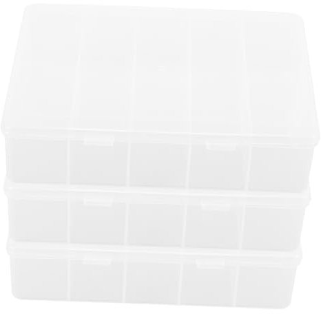 CRILSTYLEO 3pcs Fake Nails Storage Box Nail Tip Organizer Box for Manicure Tools Storage Case Strong and Sturdy