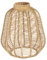 UKCOCO Rattan-Kronleuchter Essen kabellose Tischlampe LED-Lichtleiste grau pendelleuchte schlafzimmer deckenlampe schlafzimmer geflochtener Lampenschirm Schreibtischlampenschirm Papier