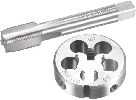MACHSWON M15x1mm Metric Tap and Die Set,Machine Thread Screw Tap with Round Threading Die,Tap & Die Kit for Nut Screw Bolt Thread Repair