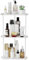 Jesginboo 3-Ebenen Eckregal Badezimmer Stehend,Metall Countertop Eckregal Klein Make-up Organizer Gewürzregal Standregal Arbeitsplatte Aufbewahrungsregal Ständer für Bad Küche Schmal, Weiß
