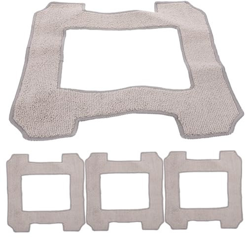 OKUMEYR Wischroboter Reinigungsmittel 4 Stoff Fensterputzmopp Fensterroboter Tücher Reinigungsmopp Hellgraue Fensterputzlappen Wischroboter