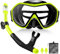 Gafas y Tubo de Snorkel Set para Adulto,Gafas Buceo Adulto,Vidrio Templado Máscaras de Buceo,Gafas de Buceo panorámicas de 180°, Máscara Panorámica Mejorada Antifugas