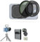 JJC 67 mm ND-Filter für iPhone, magnetischer Objektivfilteradapter mit ND2-128 variablem ND-Filter, kompatibel mit iPhone 16, 15, 14 Pro Max Plus, mit 6,35 mm Schraube und Schuhhalterung für