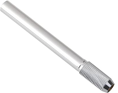 NUOBESTY Allungatore Per Matita Regolabile in Metallo Argento Prolunga Matita Con Fissaggio a Vite Supporto Ergonomico Per Matite Corte Leggero E Portatile Per Scuola Ufficio E Disegno