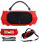 Silicone Case for JBL Charge 6 Portable Bluetooth Speaker, Protective Skin Carrying Case Holder with Shoulder Strap & Bicycle Strap for JBL Charge 6 Stereo Speaker Accessories (Red)