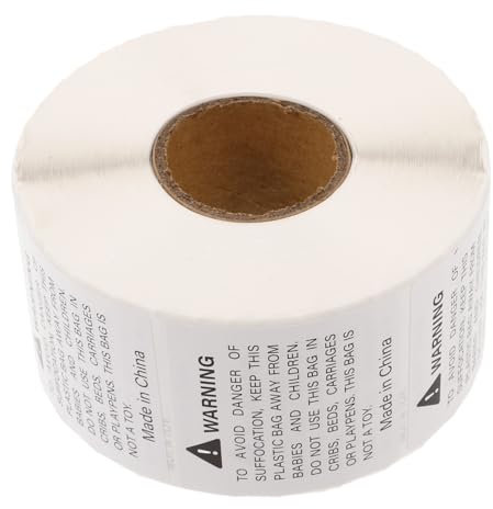 Zerodeko Warnetikett Vor Erstickungsgefahr Selbstklebend Produktwarnetikett Warnaufkleber Für Verpackung Etikettieren Klare Warnung Auffällig
