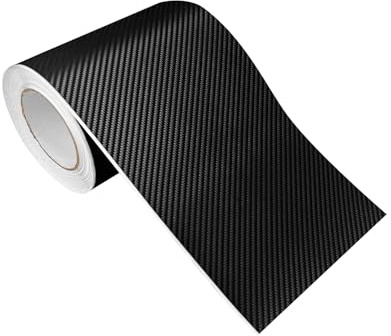 Carbon Folie 20x100 cm | Carbonfolie matt mit Luftkanal-Kleber und UV-Schutz | Selbstklebend Autofolie für Innen und Außen | Auto Folierung für Tuning | Einstiegsleisten Schutz | Carbon 3D Schwarz