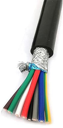 Cavo di controllo schermato Filo di segnale, Cavo schermato a doppio strato UL2464, AWG multipli e anime di diverse dimensioni(8cores,22awg 0.3mm 1meter)