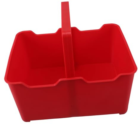 Yardenfun Commercial Beer Basket Bar Supplies Bottle Organizer Beer Basket with Handle Drink Rack Drink Holder Crate Holder with Handle Red Plastic