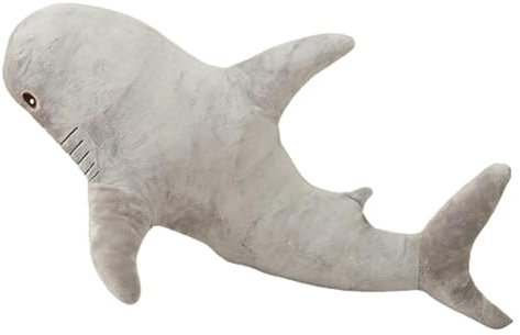 Xiyocadt Hai Kuscheltier, Hai Plüschtier, Shark Plush, Hai Kissen, Kuschelige Spielgefährten für Kinder, Geburtstage und Besondere Anlässe (100CM,Grau)