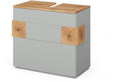 Vicco Waschbeckenunterschrank Eden, Grau, 70 x 64.5 cm | mit 2 Schubladen, viel Stauraum für Badutensilien
