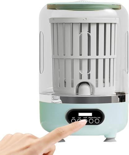 Mini machine à laver rechargeable par USB de 3 L, compacte et portable avec fonction d'essorage rotative, petite laveuse à linge pour appartement, dortoir, voyage, hôtel, articles pour animaux