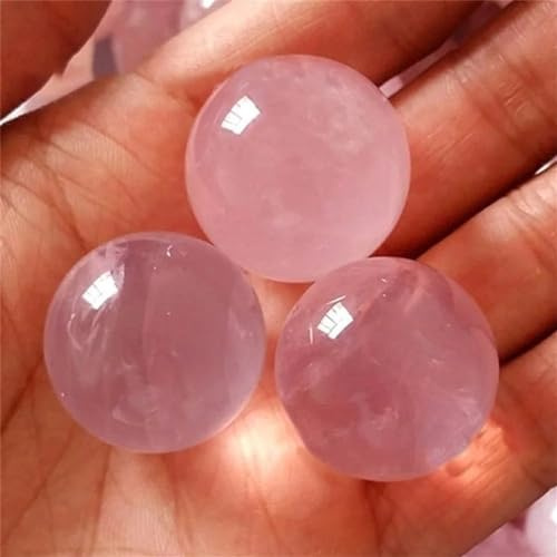 Decorative Ornaments Rose Quartz Ball Crystal Stone Decoration (Size : 1.6-1.8cm) Gemstone Stone