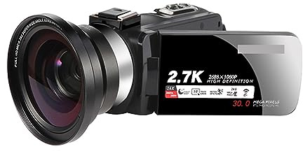 CCZRD Digitalkamera for Videoaufnahmen, WiFi, Outdoor-Nachtsicht, IR-Vlog-Camcorder, Drehbarer Touchscreen, Selfie-Recorder, Fotografisch Wunderbare Momente Ganz Einfach Festhalten(16G SD Card,Set 2)