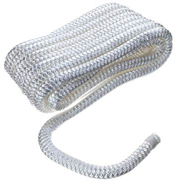 SEACHOICE Double-Braid Nylon Dock Line 1/2 x 20' 40121 White