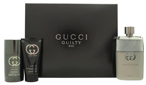 Gucci Guilty Eau Pour Homme 90ml Eau De Toilette 50ml Shower Gel and 75ml Deodorant Men's Set