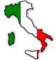 Auto Aufkleber, Car Sticker Italia Italien, Italy. Konturgeschnitten. (ca. 16 cm)