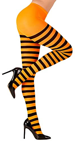W WIDMANN MILANO Party Fashion - Strumpfhose, gestreift, 70 DEN, Halloween, Faschingskostüme