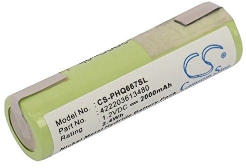 CS-PHQ667SL Akku 2000mAh Kompatibel mit [Wahl] 4810, 4830, 5000, 7040, 8550, 8551, 8554, 8745, 9550, 9590, 9851, 9852, Home Pro, Vision 180, für [Philips] 5810XL, 5811XL, 5814XL, 5818XL, HP2750, HQ6