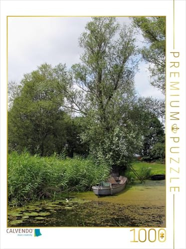 CALVENDO Puzzle Boot am Ufer der Havel | 1000 Teile Lege-Größe 48 x 64 cm Foto-Puzzle für glückliche Stunden