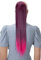 CAISHA 60cm Zopf mit 2 Bändern Pferdeschwanz Langhaar Extensions Haarverlängerung Haarteil Glatt Schwarz Pink Mix HCB3