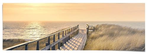REINDERS Poster, Weg zum Strand, Schlafzimmer, Bilder, Wanddeko, Room Decor, 170 gr. glänzend Bilderdruckpapier, Beige, 53x158cm